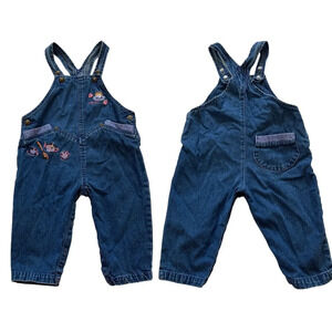 ESPRIT Kid Toddler‎ Jean Denim Embroidered overalls jumpsuit 24 months